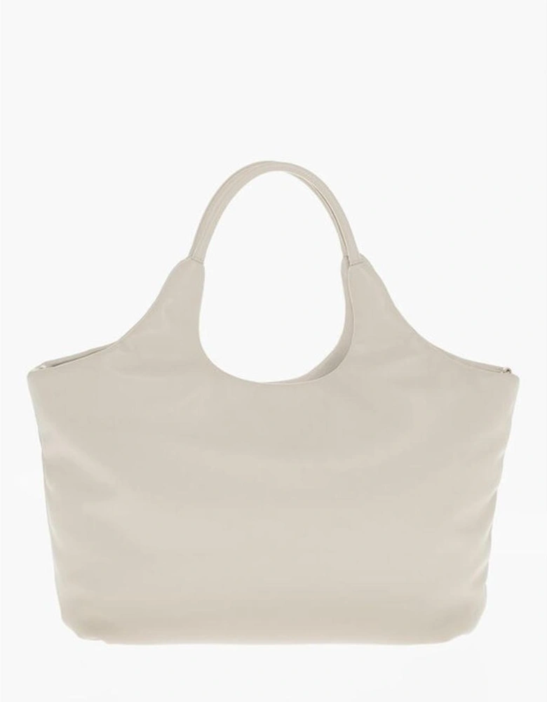 Eco-Leather Double Handle Shoulder Bag Women - Beige