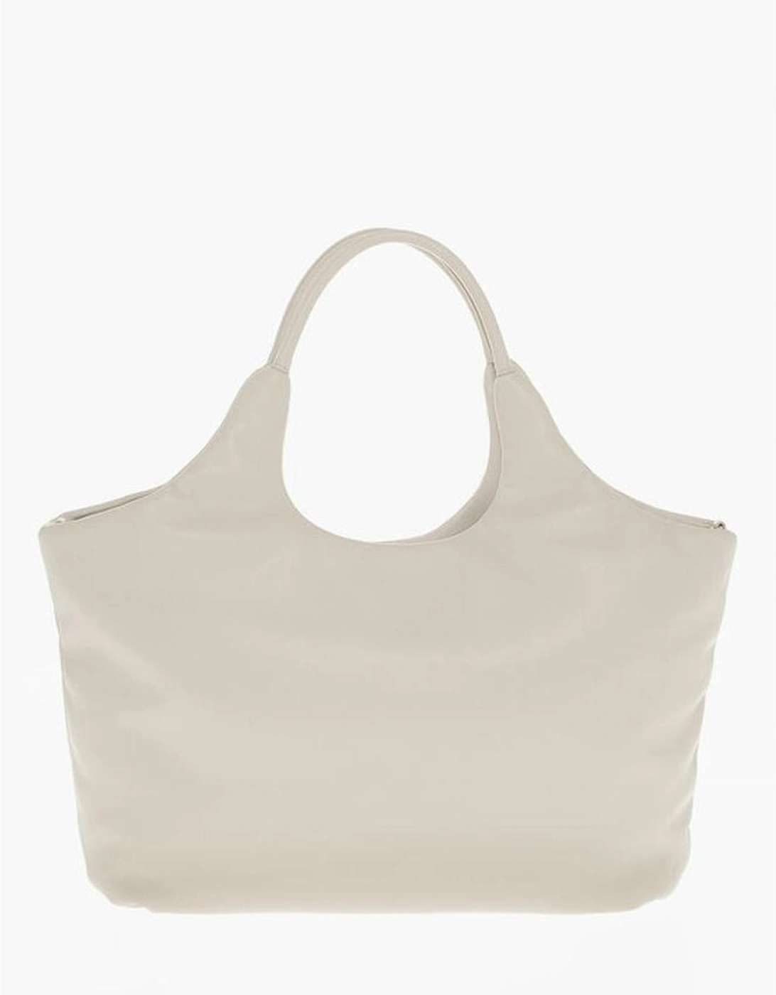 Eco-Leather Double Handle Shoulder Bag Women - Beige