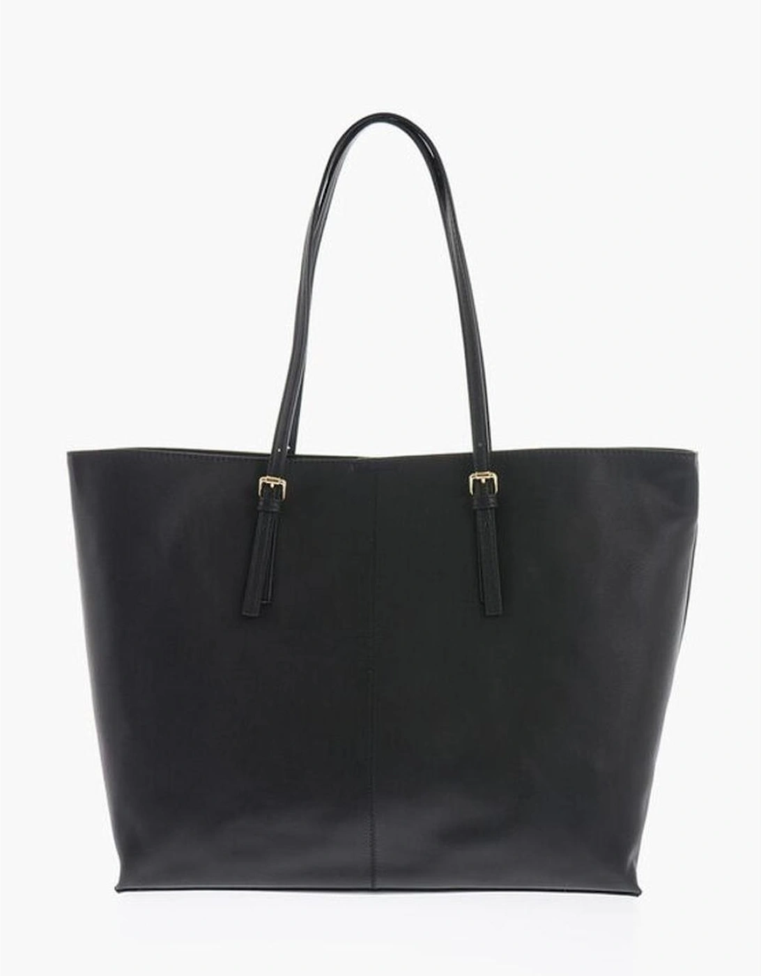 Zip Closure Logo Print Handbag Women - Black Tote Bags