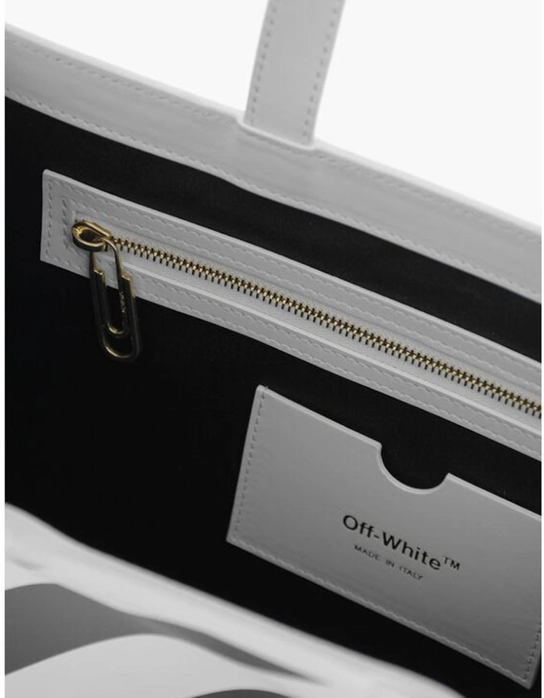 Logo Print Leather Handbag Women - White Tote Bags