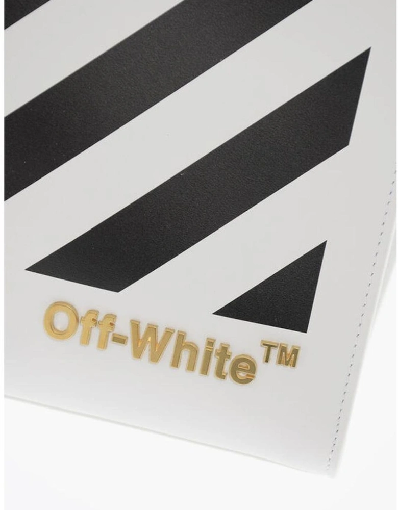 Logo Print Leather Handbag Women - White Tote Bags