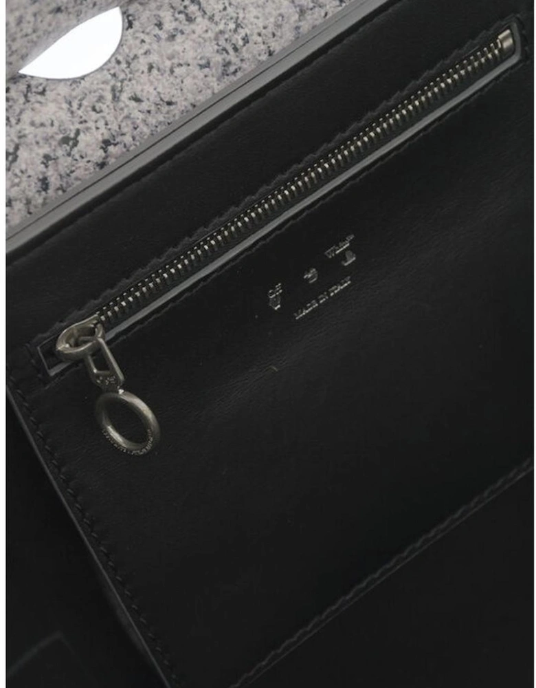 Leather Handbag with Adjustable and Removable Strap Women - Gray Tote