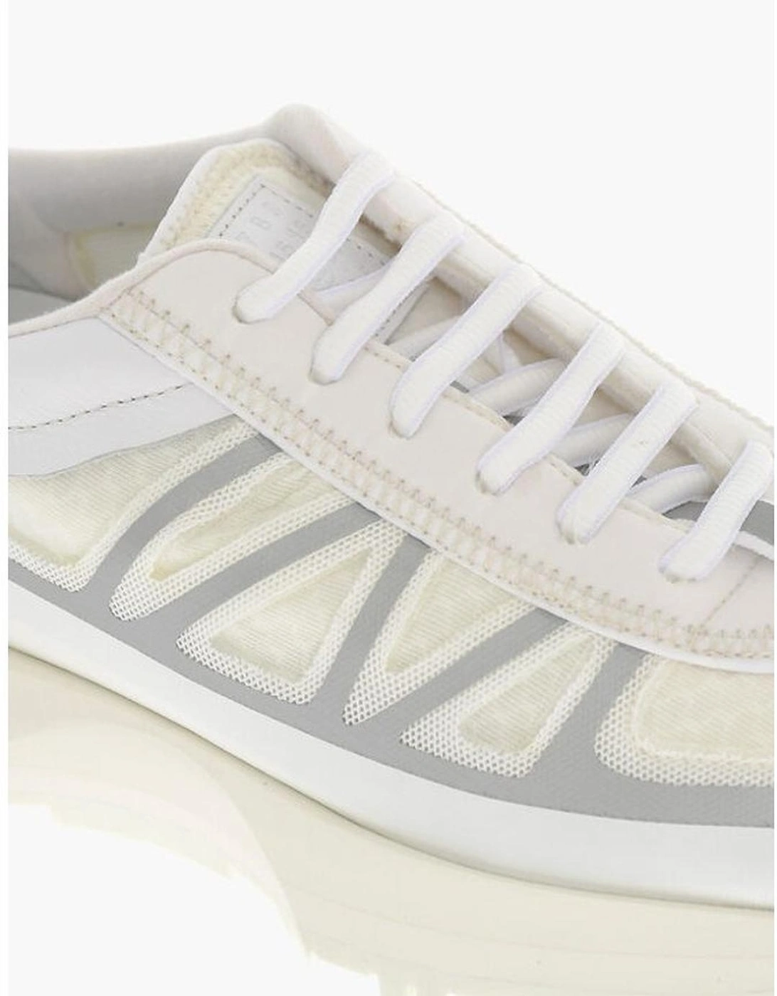 Lace-Up Sneakers with Rubber Sole Women - White