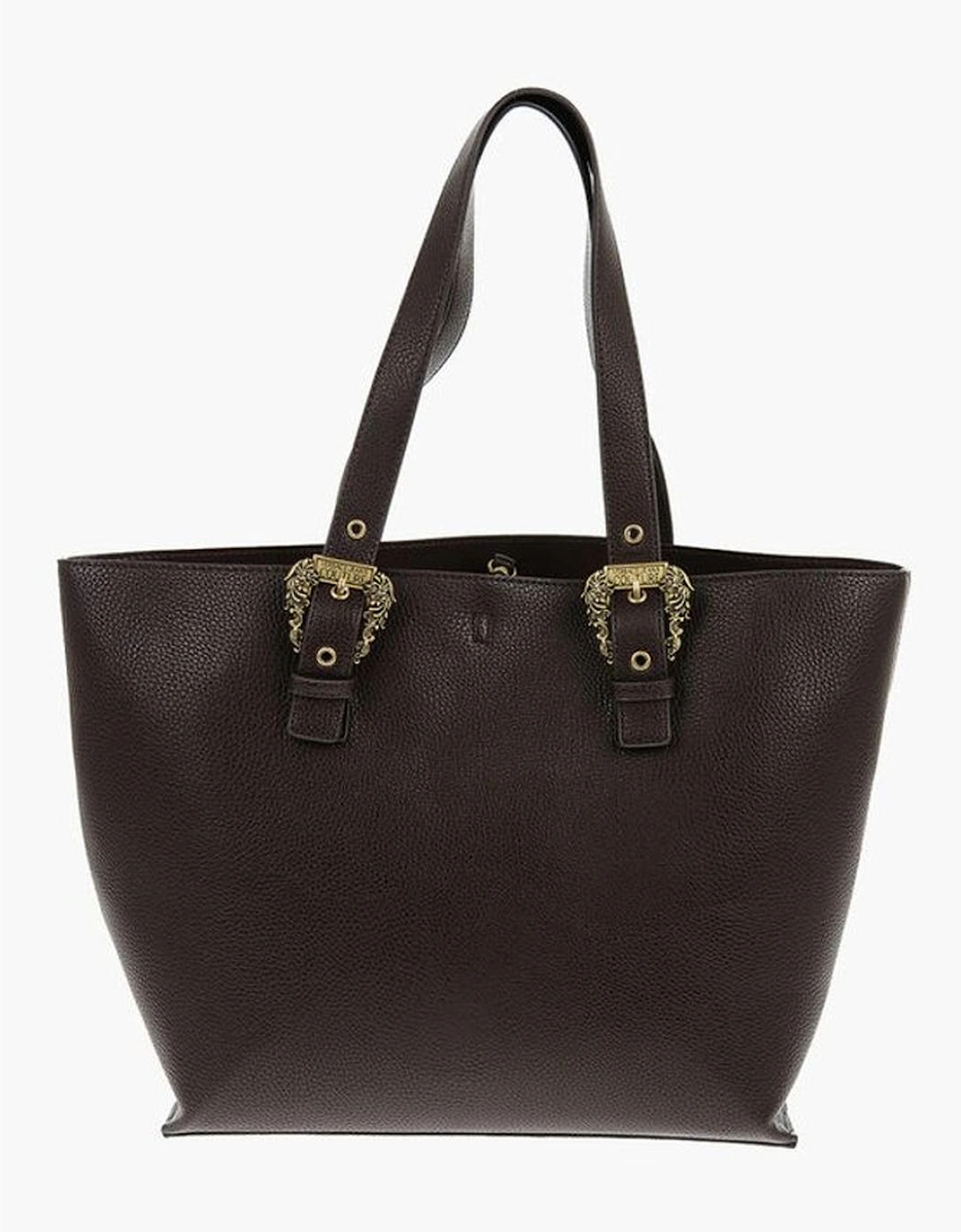 Solid Logo Metal Clasp Shoulder Bag Women - Brown, 6 of 5