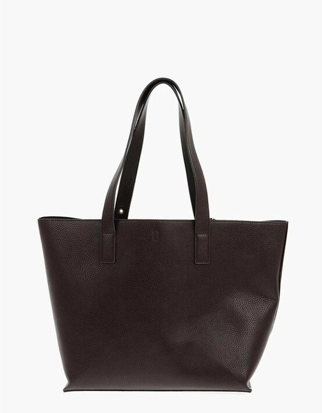 Solid Logo Metal Clasp Shoulder Bag Women - Brown