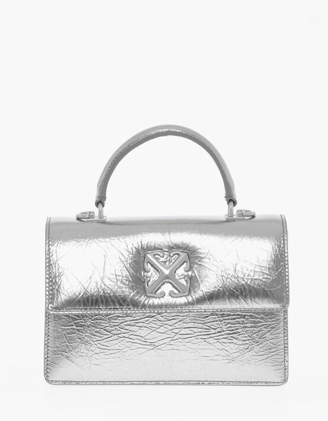 Leather Shoulder Bag with Adjustable Strap Women - Silver Tote Bags, 6 of 5