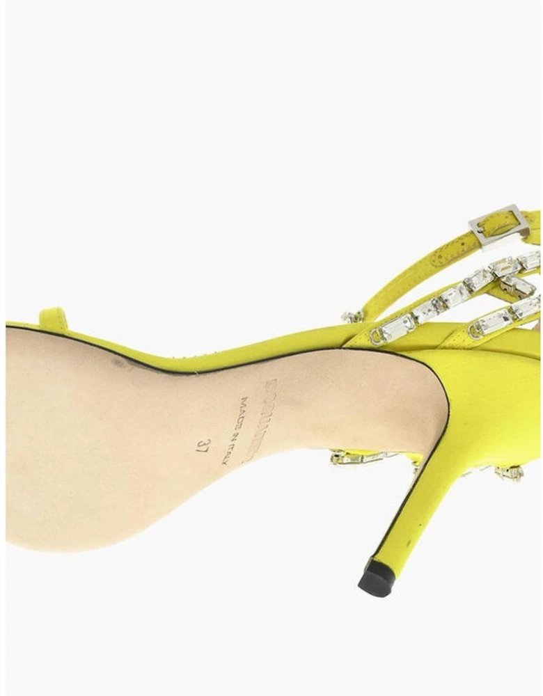 Buckle Ankle Strap Stiletto Heels Women - Yellow Sandals