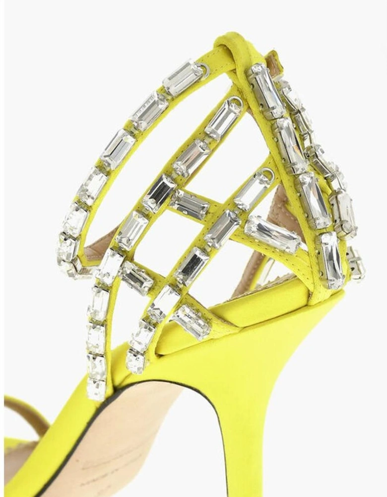 Buckle Ankle Strap Stiletto Heels Women - Yellow Sandals