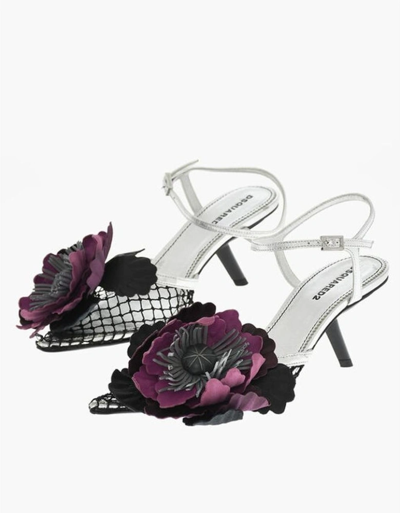 Leather Sole Ankle Strap Sandals Women - Silver