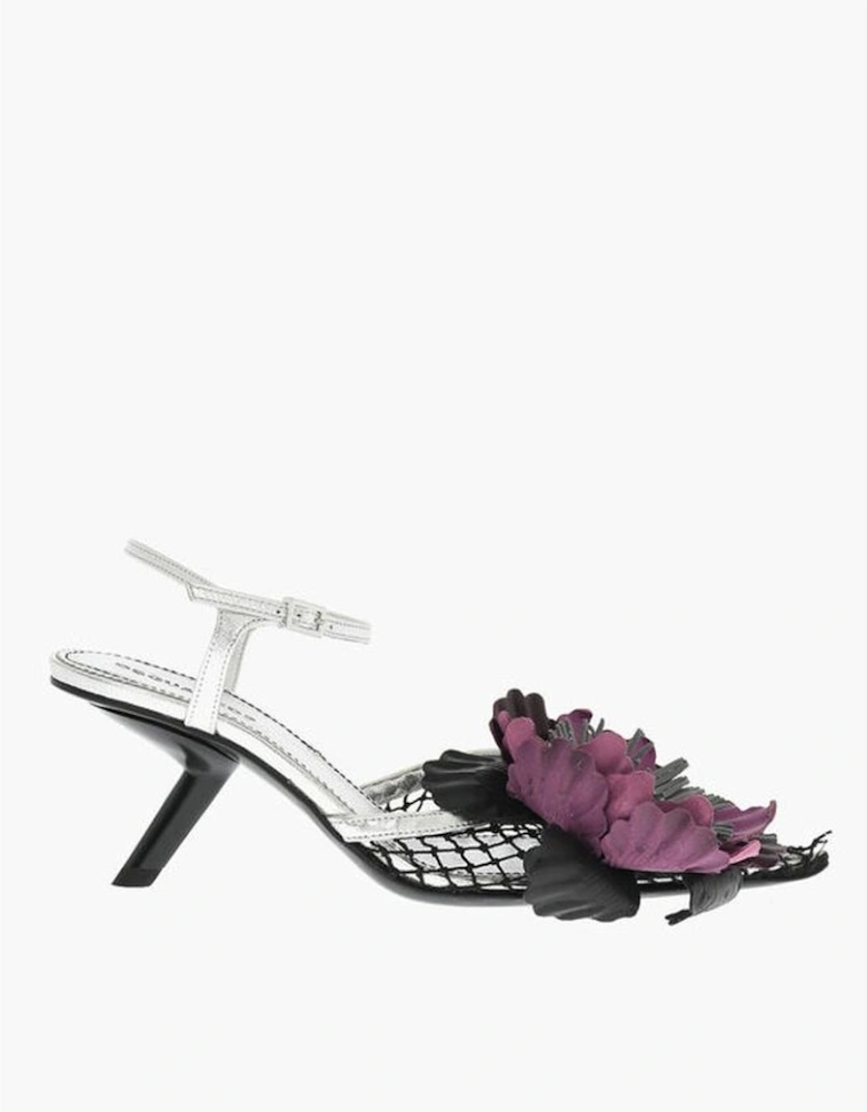 Leather Sole Ankle Strap Sandals Women - Silver