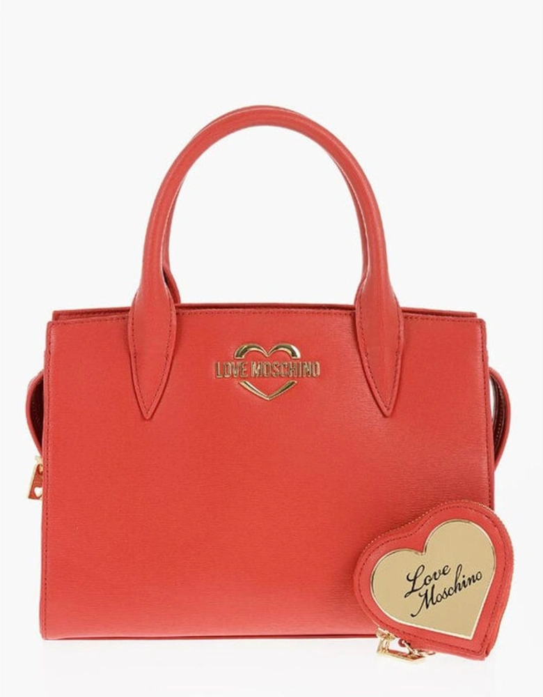 Logo Metal Double Handle Shoulder Bag Women - Red Tote Bags