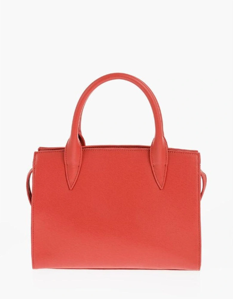 Logo Metal Double Handle Shoulder Bag Women - Red Tote Bags