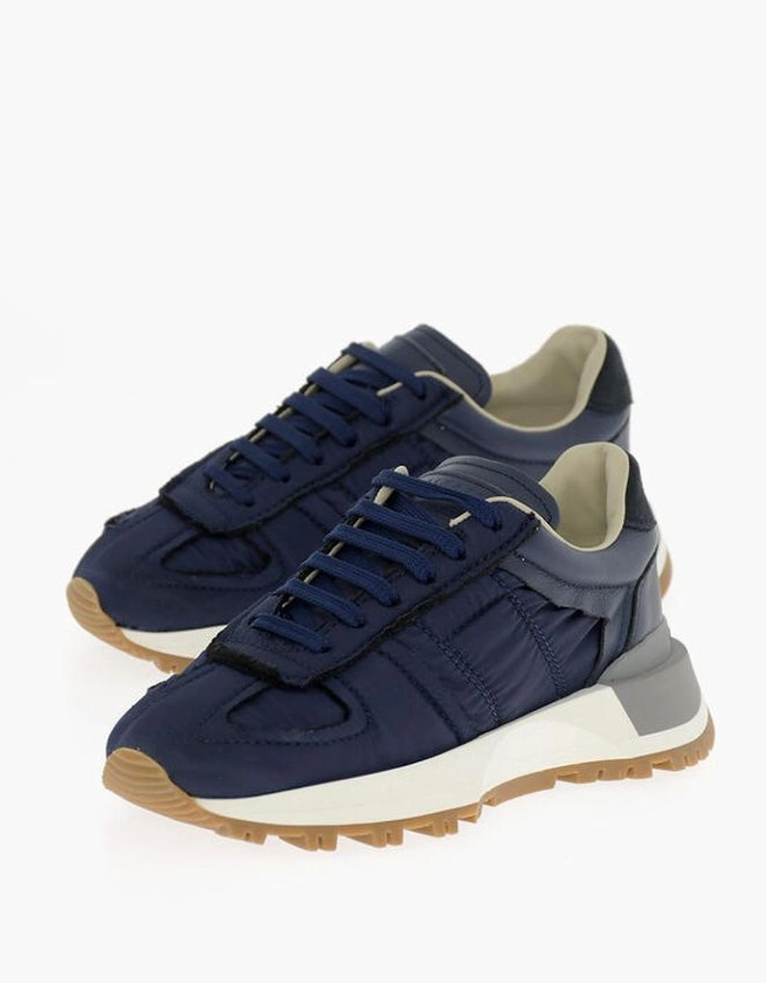 Lace-up Rubber Sole Sneakers Women - Blue, 6 of 5