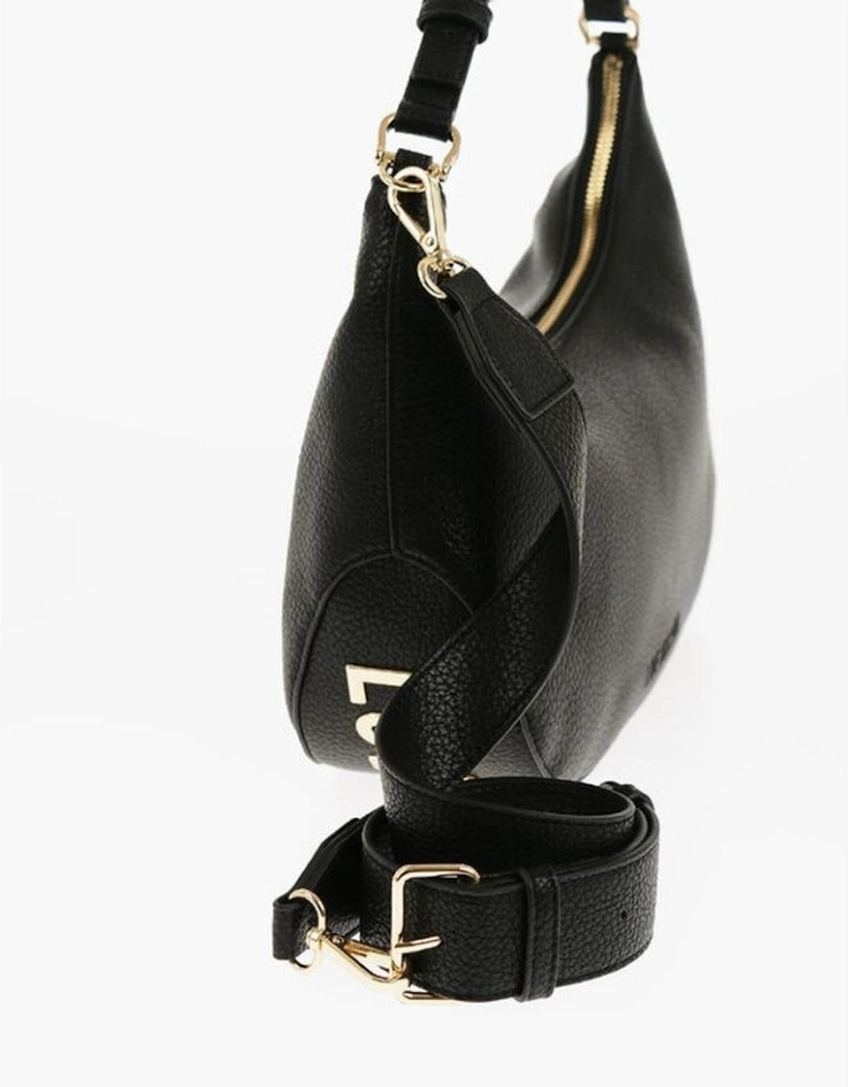 Adjustable Strap Eco-Leather Shoulder Bag Women - Black