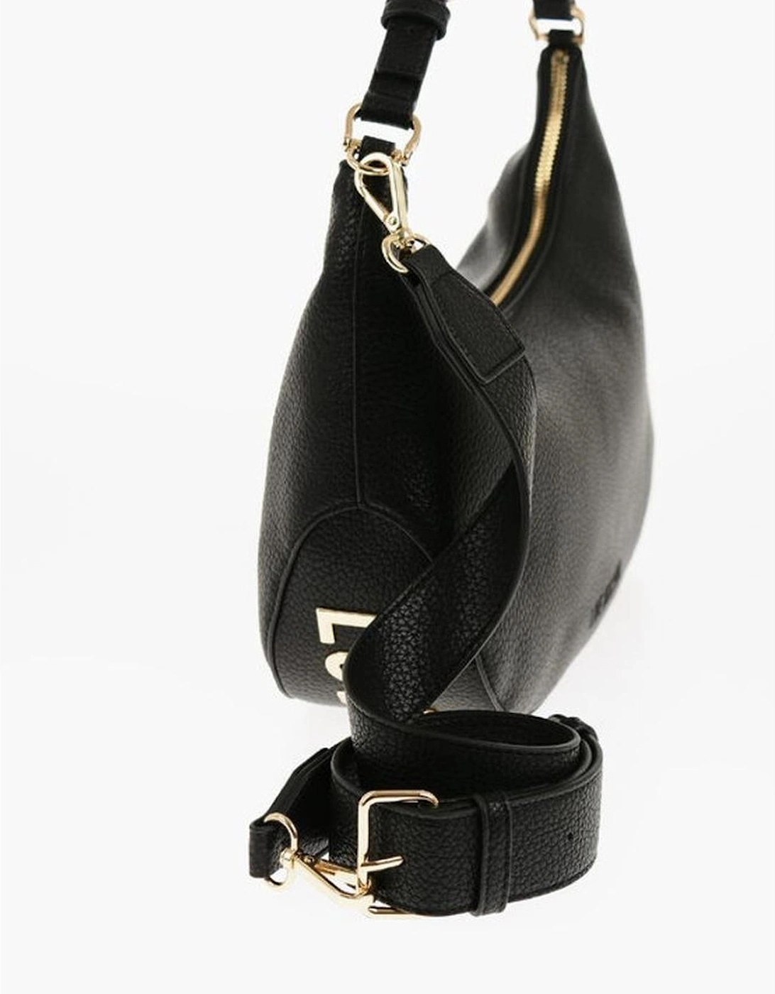 Adjustable Strap Eco-Leather Shoulder Bag Women - Black
