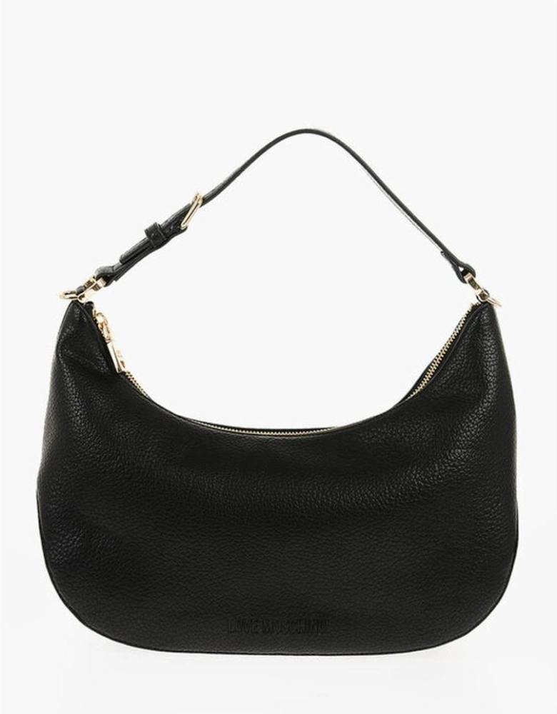Adjustable Strap Eco-Leather Shoulder Bag Women - Black