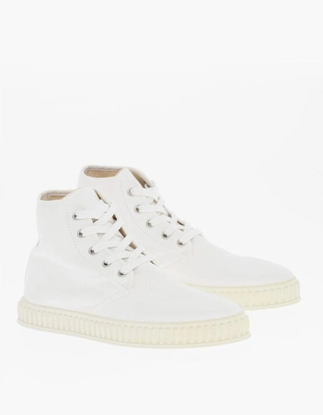 Lace-up Rubber Sole Sneakers Women - White, 6 of 5
