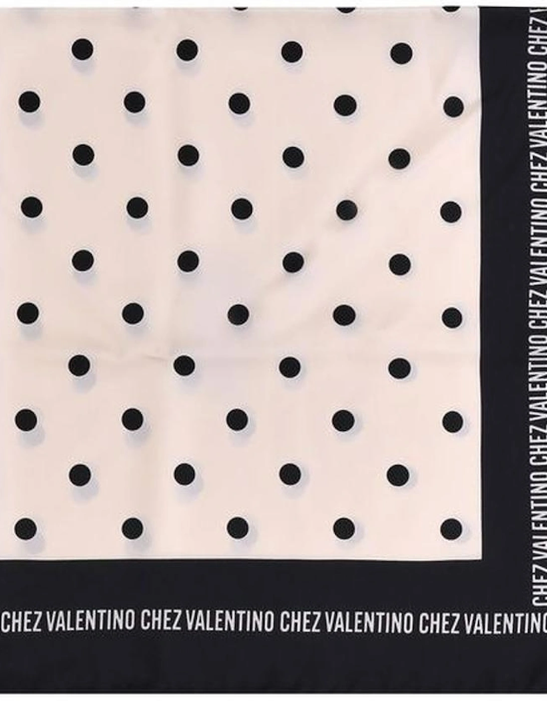 Polka Dot Silk Scarf with Lettering Women - Black Scarves, 4 of 3