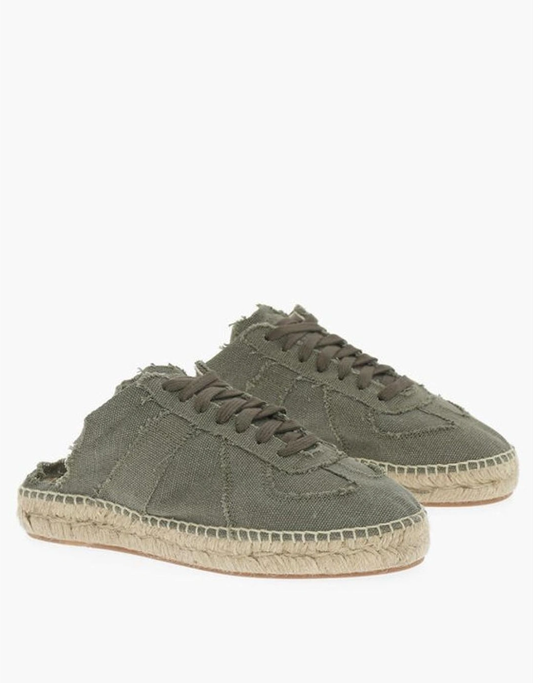 Handcrafted Lace-Up Techno Fabric Sneakers Women - Green, 6 of 5