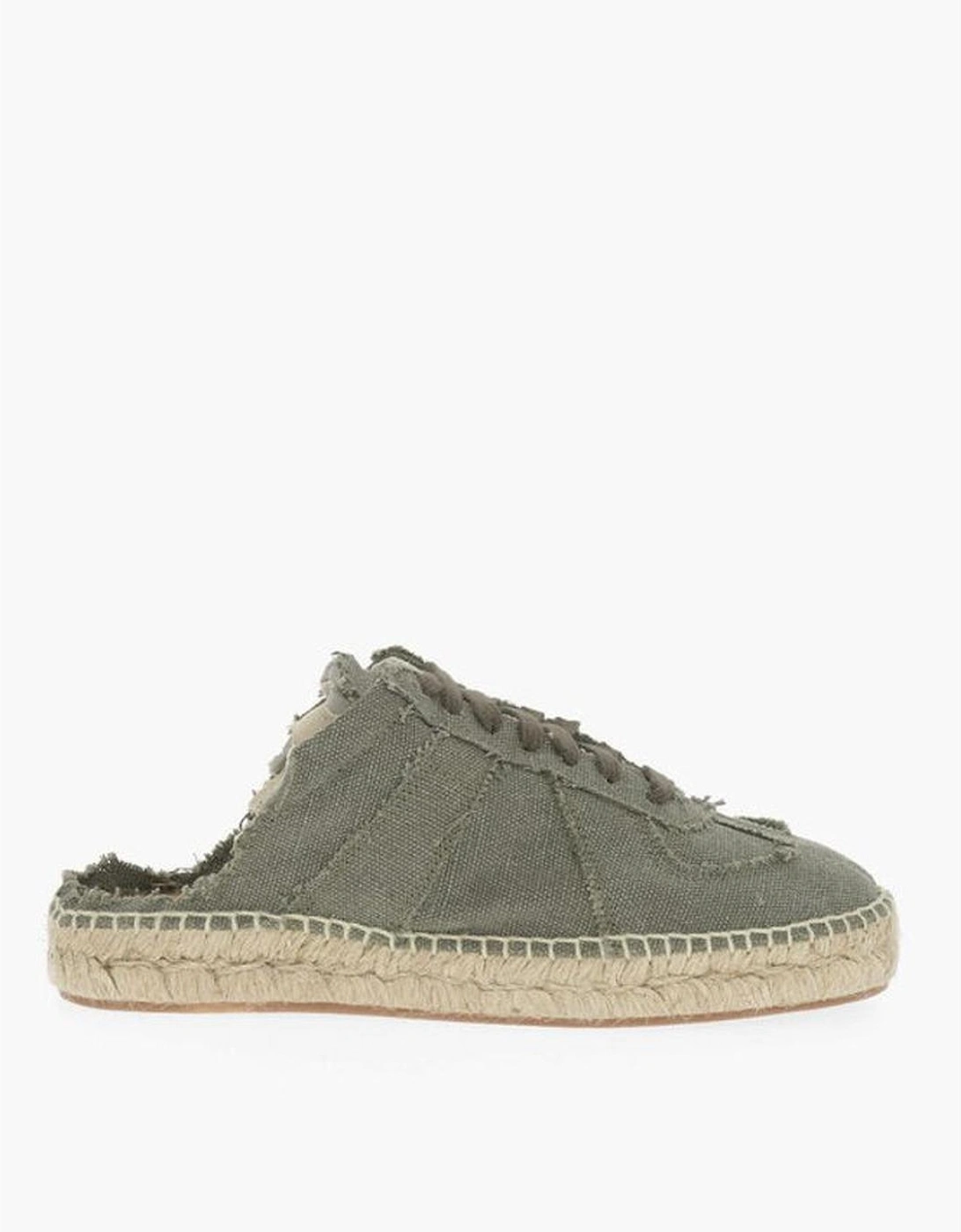 Handcrafted Lace-Up Techno Fabric Sneakers Women - Green