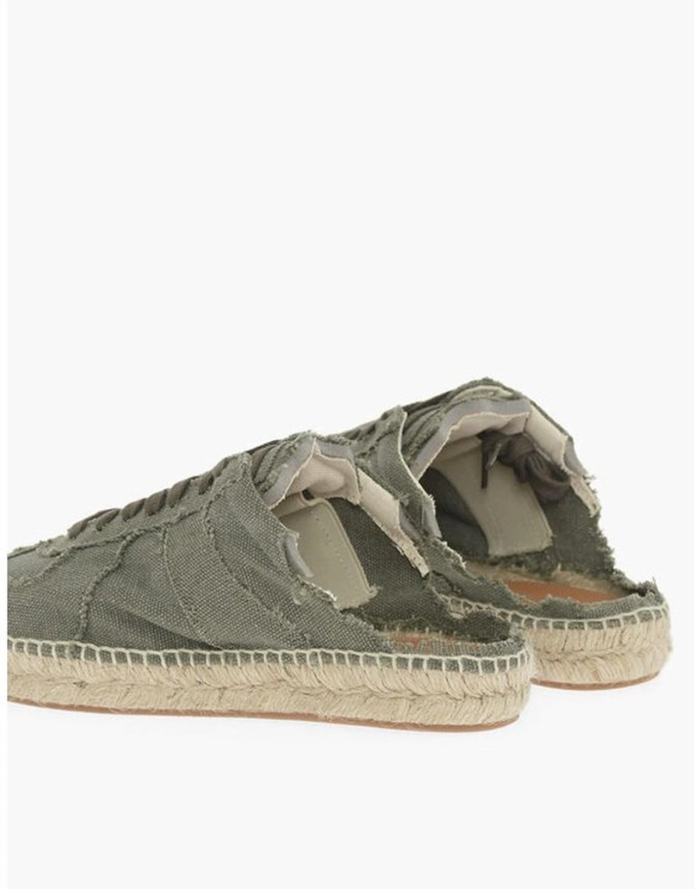 Handcrafted Lace-Up Techno Fabric Sneakers Women - Green