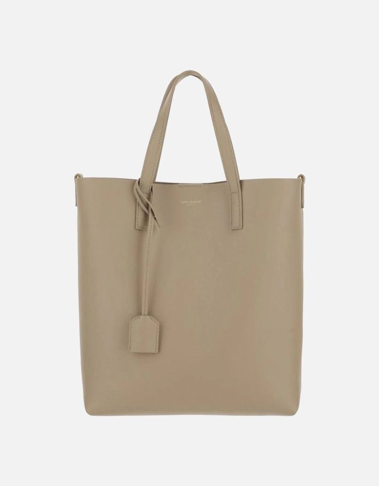 Calfskin Shopping Toy Handbag with Shoulder Strap Women - Beige