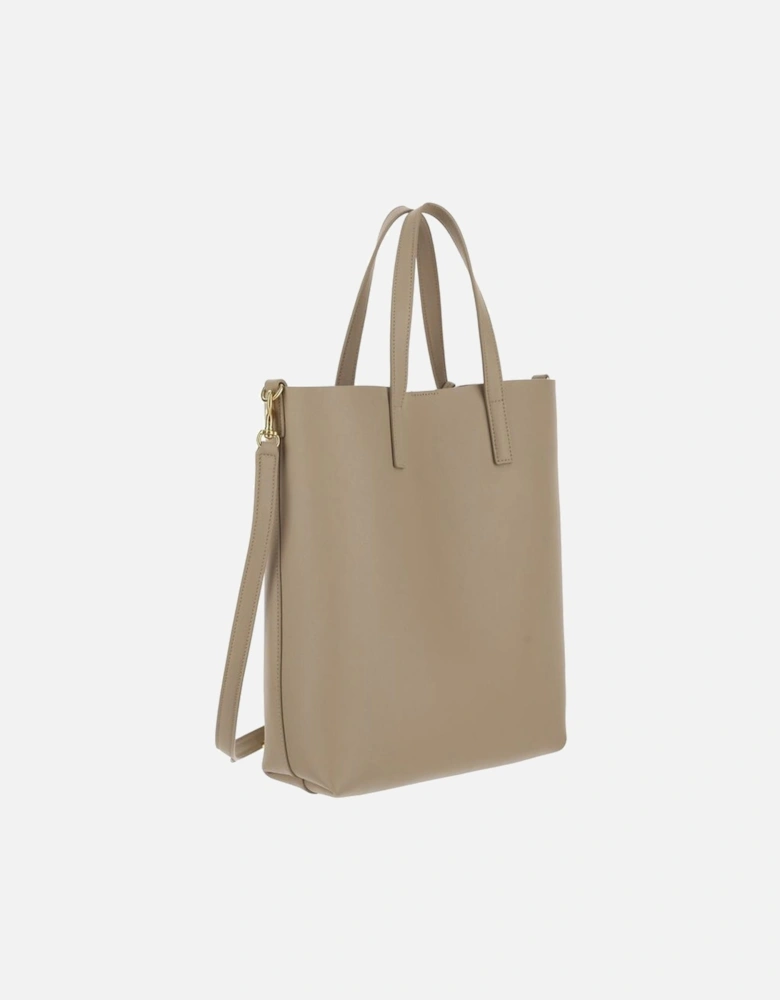 Calfskin Shopping Toy Handbag with Shoulder Strap Women - Beige