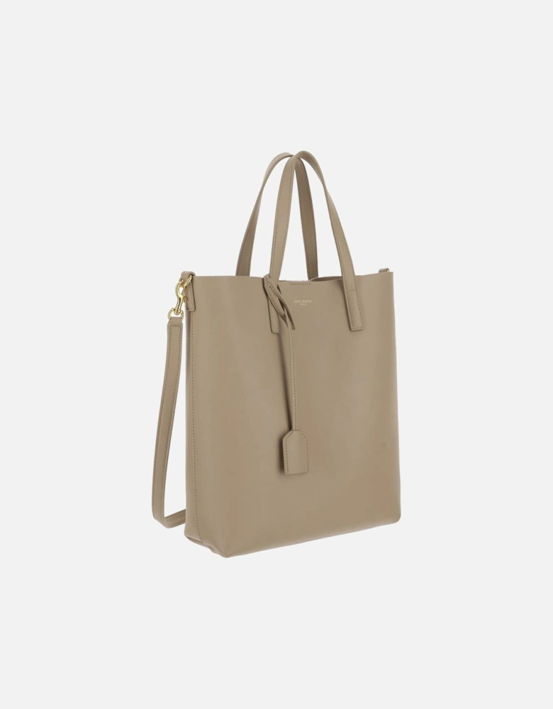 Calfskin Shopping Toy Handbag with Shoulder Strap Women - Beige