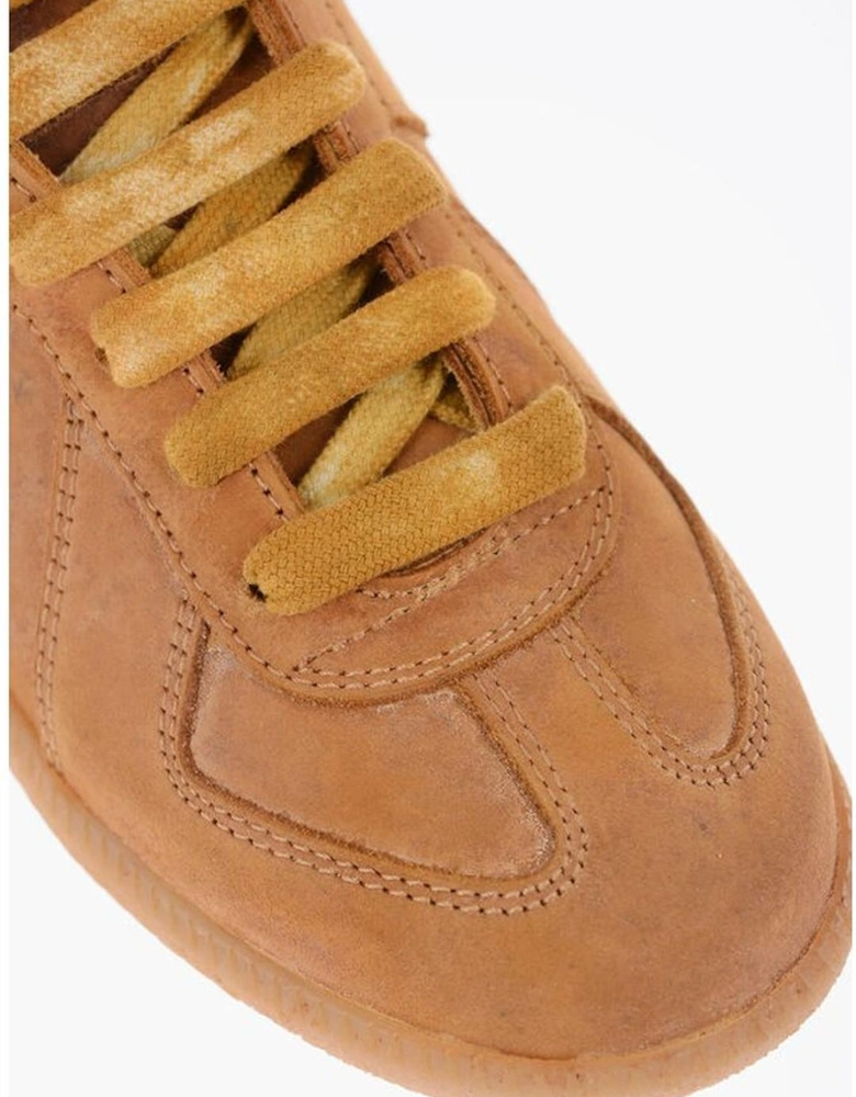 Lace-up Leather Sneakers Women - Brown