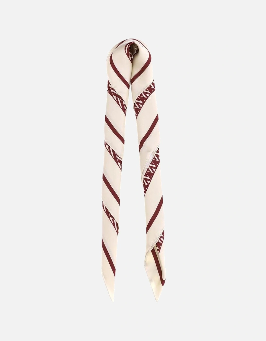 Elegant Silk Scarf with VLogo Print Women - Red Scarves