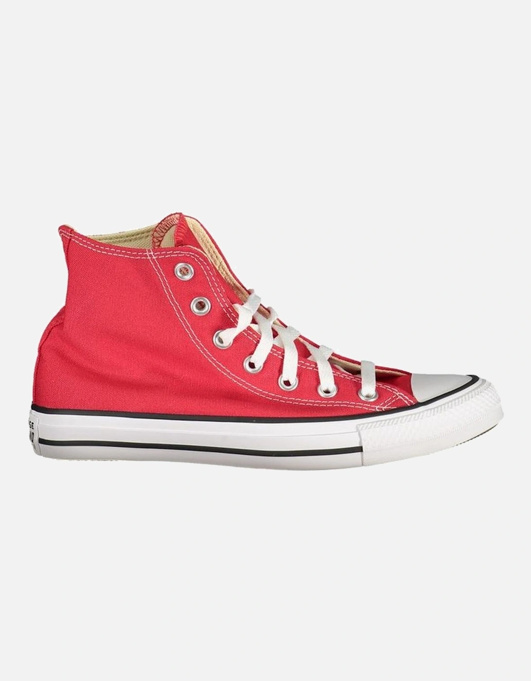 High Top Lace-Up Sports Shoes with Contrast Sole Women - Red Sneakers, 3 of 2