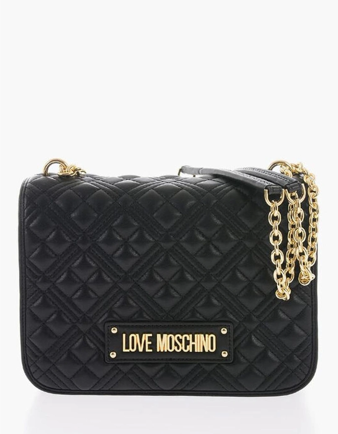 Logo Embellished Eco-Leather Shoulder Bag Women - Black, 5 of 4