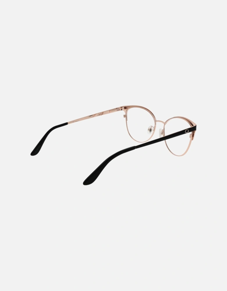 Full-Rim Browline Metal Frame Glasses Women - Gold