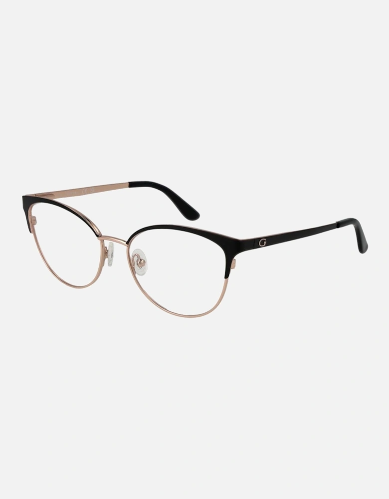Full-Rim Browline Metal Frame Glasses Women - Gold