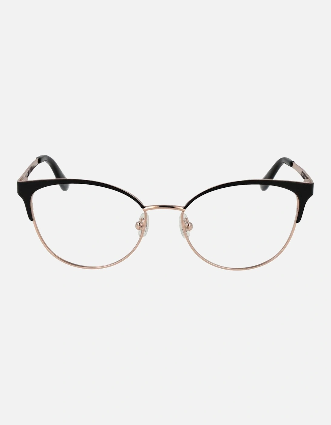 Full-Rim Browline Metal Frame Glasses Women - Gold