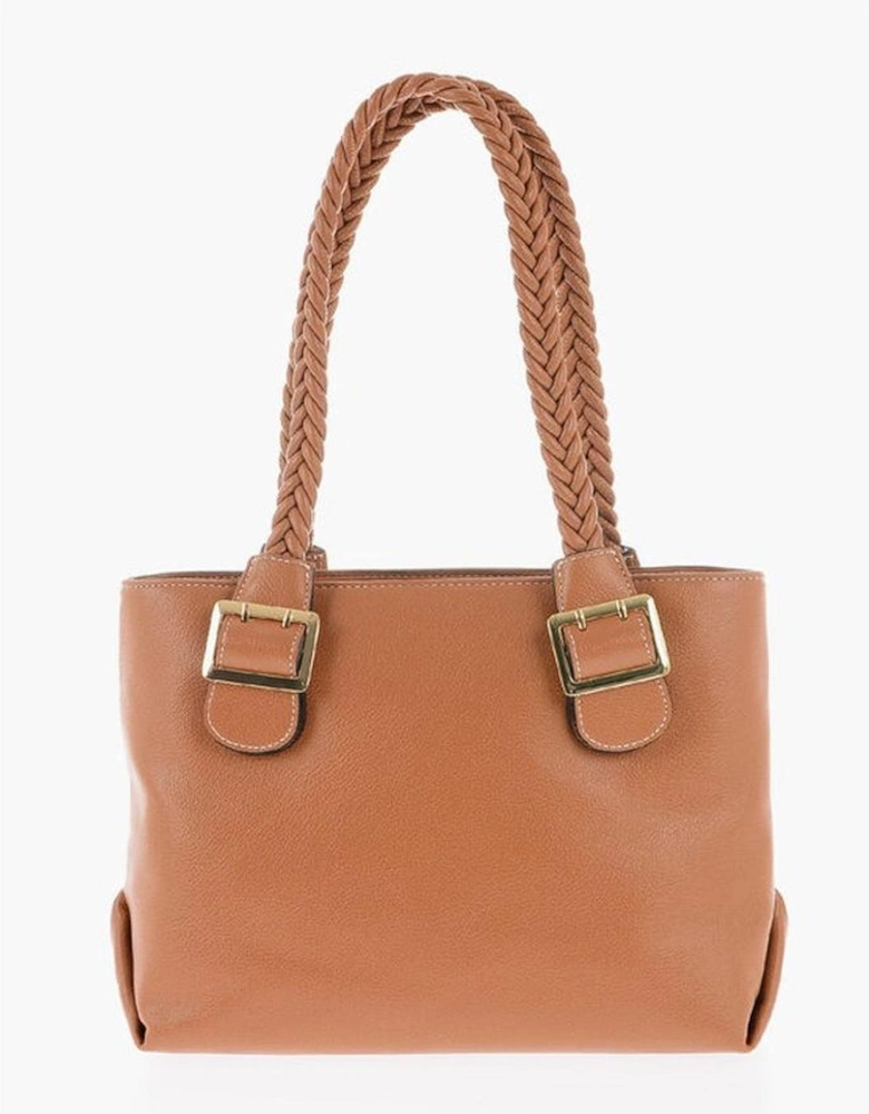 Logo Eco-Leather Shoulder Bag Women - Brown