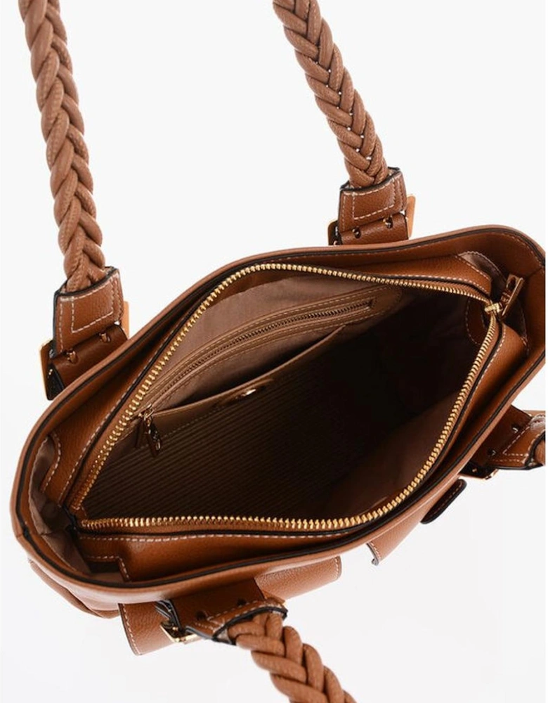 Logo Eco-Leather Shoulder Bag Women - Brown