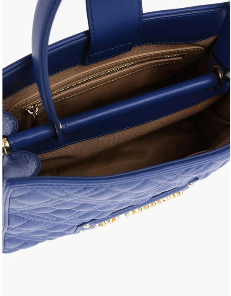 Eco-Leather Shoulder Bag with Adjustable Strap Women - Blue Tote Bags