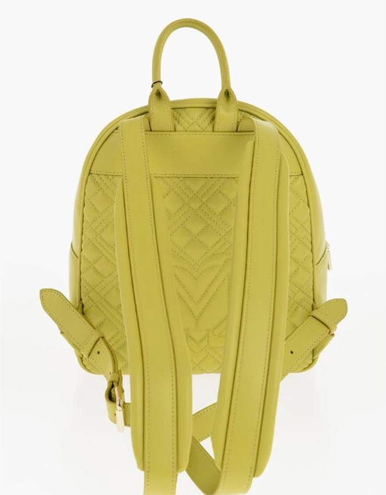 Zip Closure Shoulder Bag with Logo Women - Green Backpacks