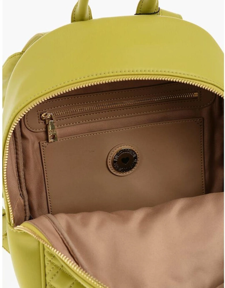 Zip Closure Shoulder Bag with Logo Women - Green Backpacks