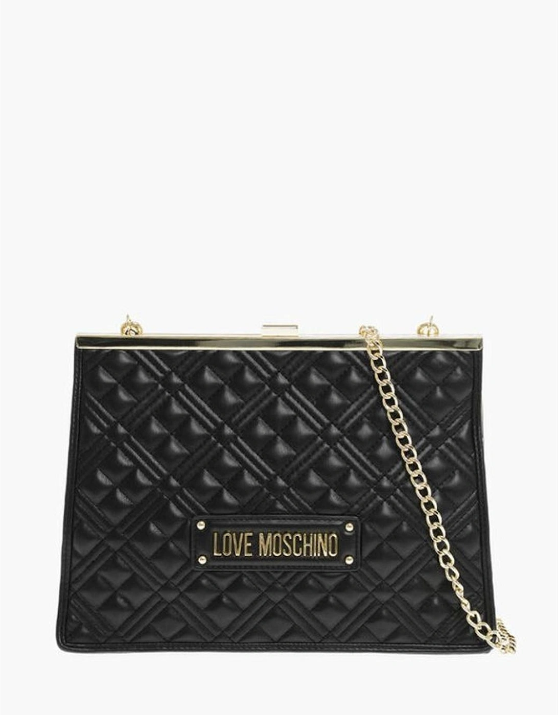 Logo Embellished Eco-Leather Shoulder Bag Women - Black, 6 of 5