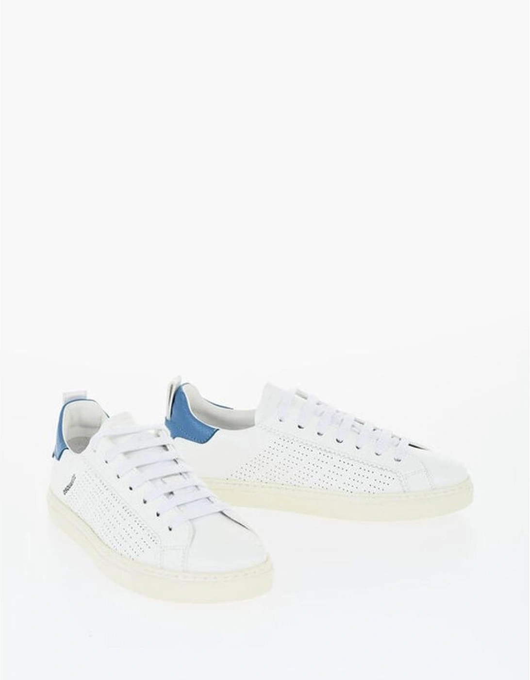 Lace-up Leather Sneakers with Rubber Sole Women - White, 5 of 4