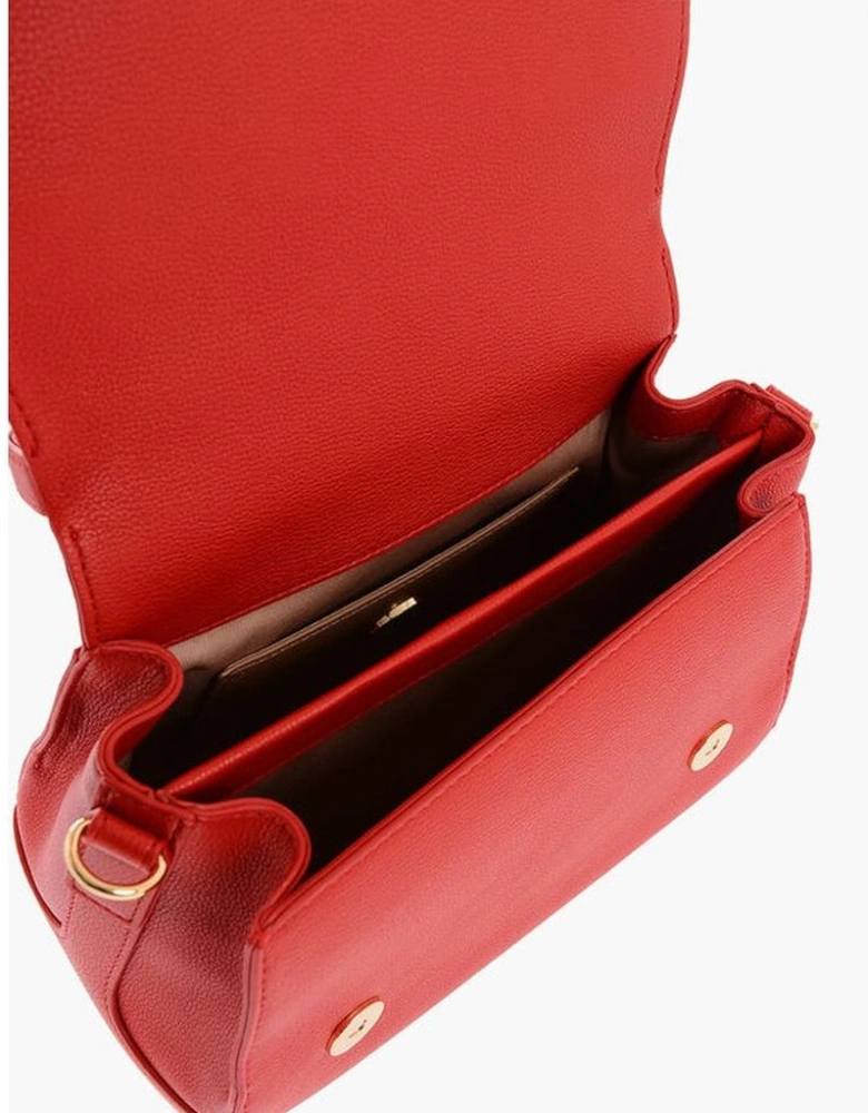 Solid Color Eco-Leather Shoulder Handbag Women - Red Tote Bags