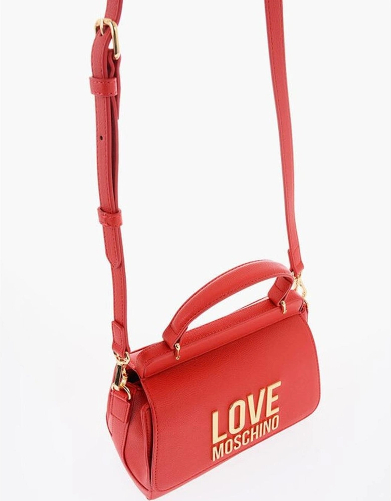 Solid Color Eco-Leather Shoulder Handbag Women - Red Tote Bags
