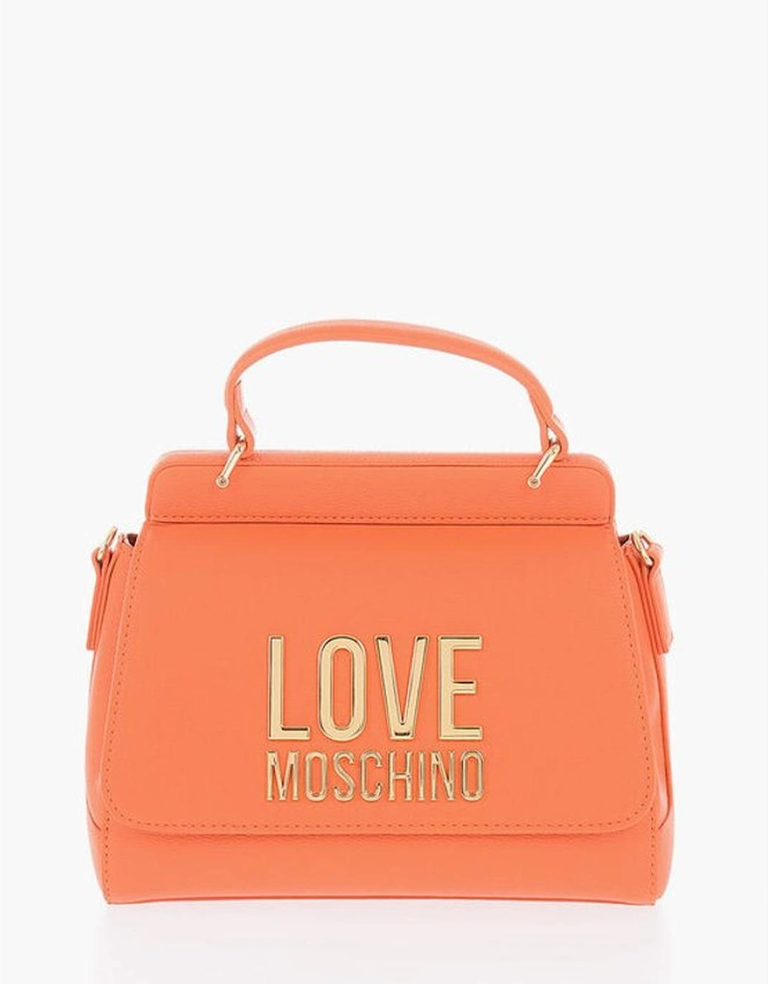 Eco-Leather Handbag with Adjustable Strap Women - Orange Tote Bags, 5 of 4