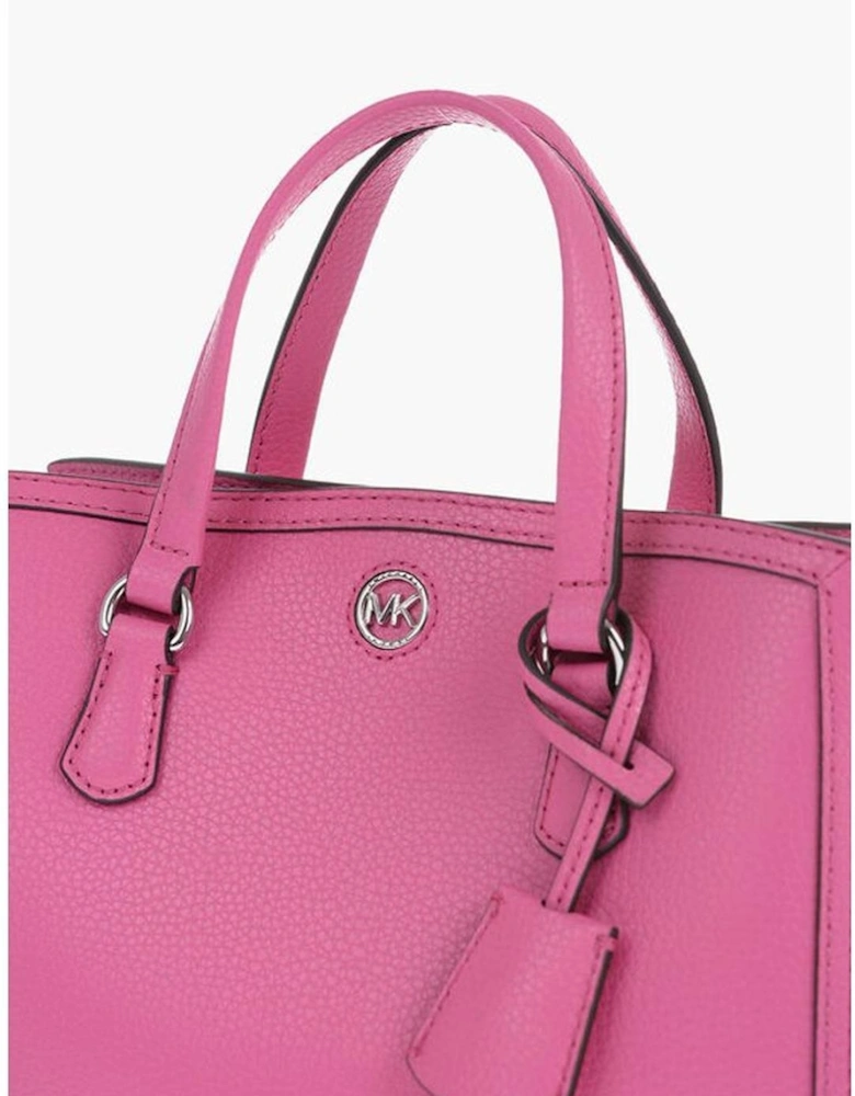 Handbag with Zip Closure and Metal Charms Women - Multicolor Tote Bags