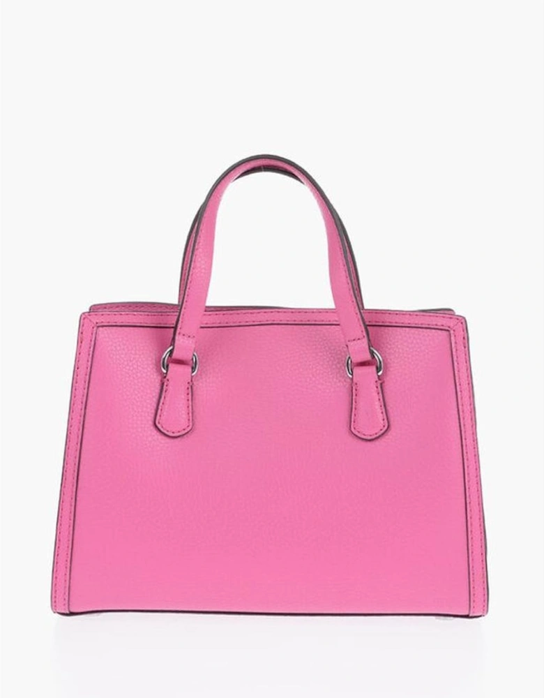 Handbag with Zip Closure and Metal Charms Women - Multicolor Tote Bags