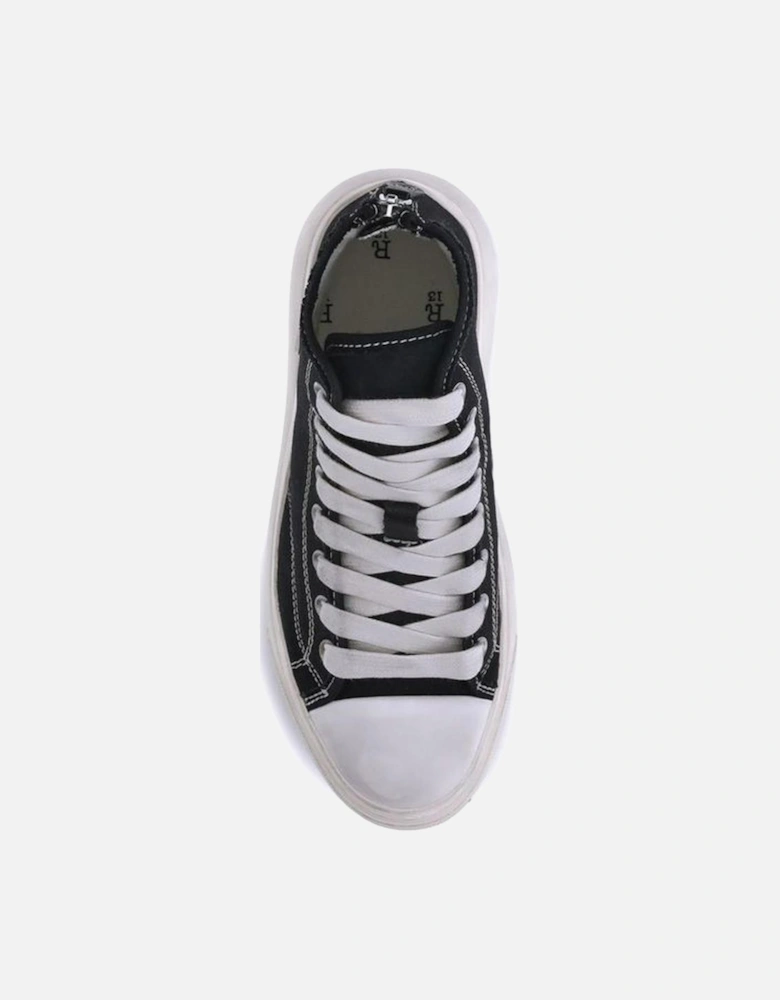 High Top Platform Sneakers with Worn-Effect Sole Women - Black