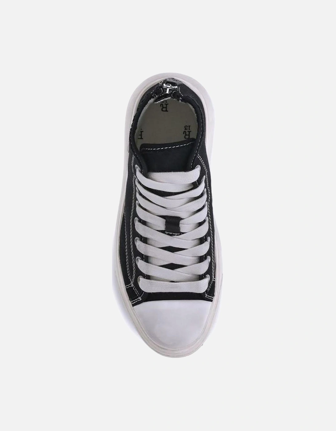 High Top Platform Sneakers with Worn-Effect Sole Women - Black