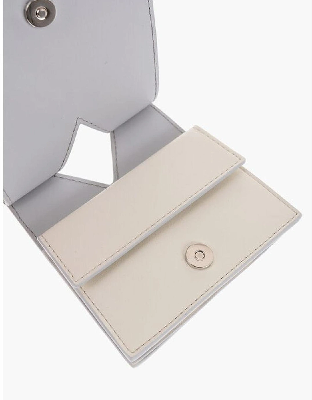Leather Wallet with Internal Card Slots Women - Gray